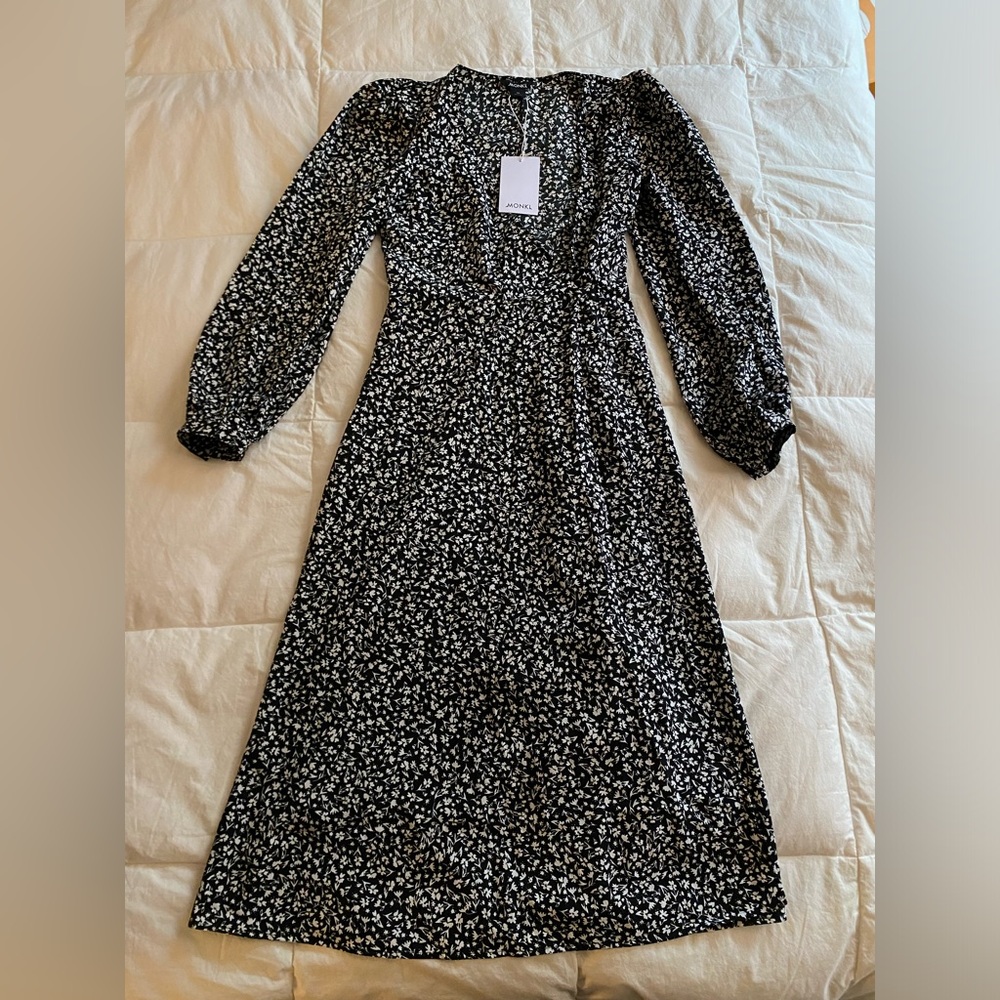 monki floral wrap dress